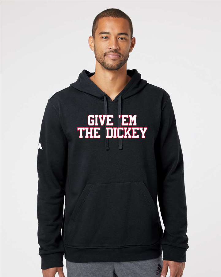 Load image into Gallery viewer, GIVE 'EM THE DICKEY Adidas Fleece Hoodie
