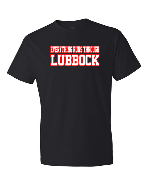 Load image into Gallery viewer, Everything Runs Through Lubbock Men&#39;s Tee Shirt
