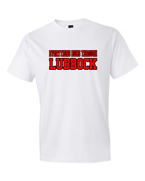 Load image into Gallery viewer, Everything Runs Through Lubbock Men&#39;s Tee Shirt
