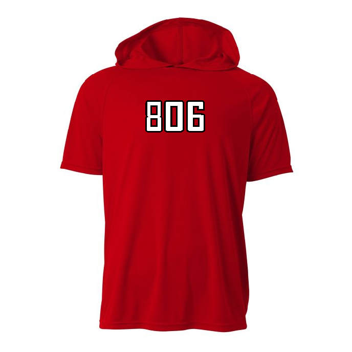 Load image into Gallery viewer, 806 Dry Fit Short Sleeve Hooded Tee
